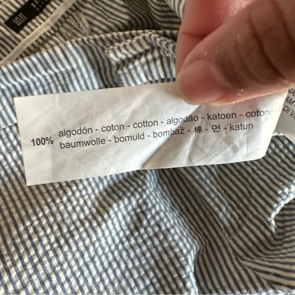 Zara Basic 100% cotton nautical blue and white jogger size 8 - Picture 4 of 5